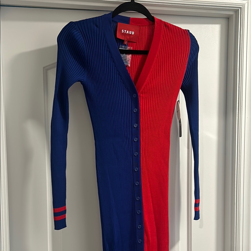 Staud Women's Blue and Red Sweater New York Giants